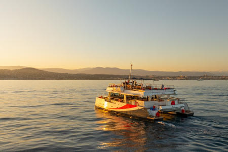 Coucher soleil en mer à Nice